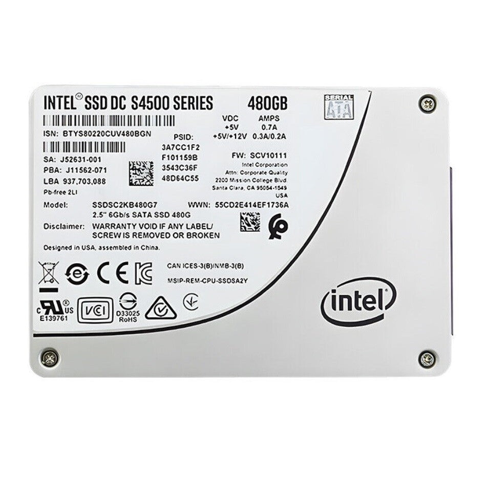 Intel S4500 Series 480GB 2.5" Internal SSD – Enterprise Grade image 0