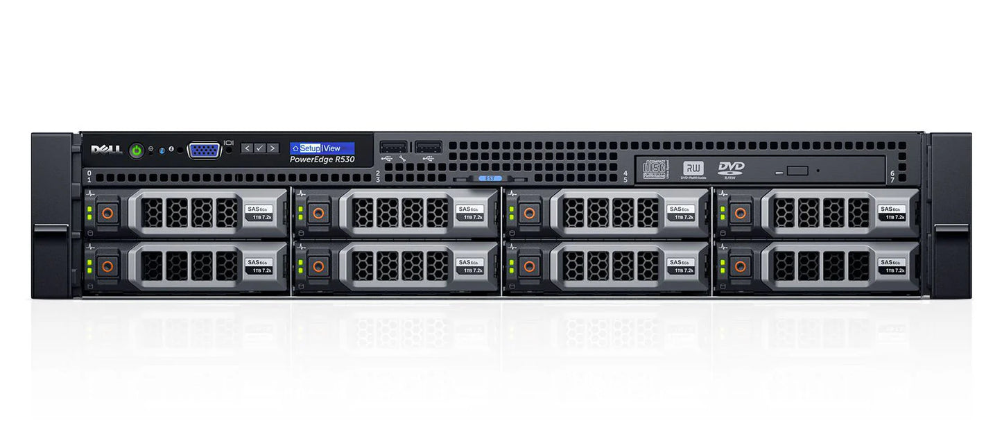 Dell PowerEdge R530 Server – 10-Core Xeon | 64GB DDR4 RAM | RAID Controller | 8TB SAS Storage