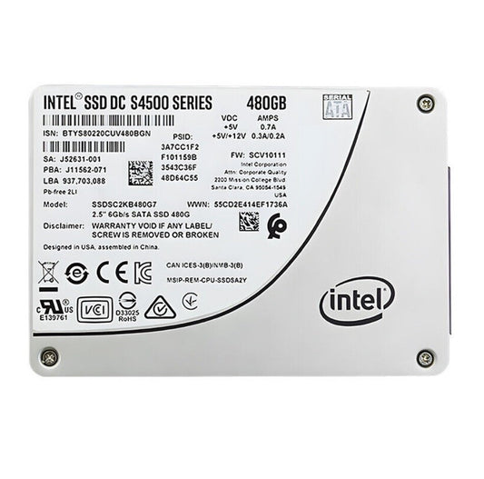 Intel S4500 Series 480GB 2.5" Internal SSD – Enterprise Grade image 0