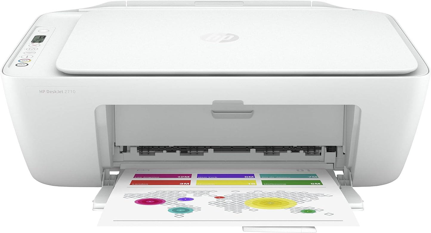 HP 5AR83B DeskJet 2710 Colour All-in-One Printer with Wireless Printing, Instant image 1